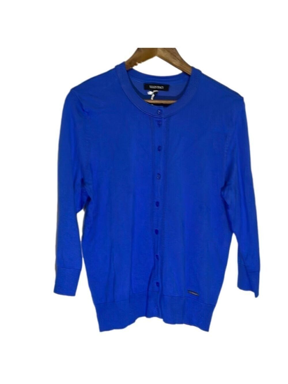 Ellen Tracy Blue Women's Cardigan Sweater Size Large